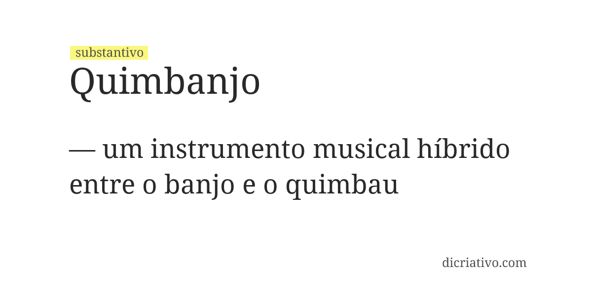 Significado de quimbanjo