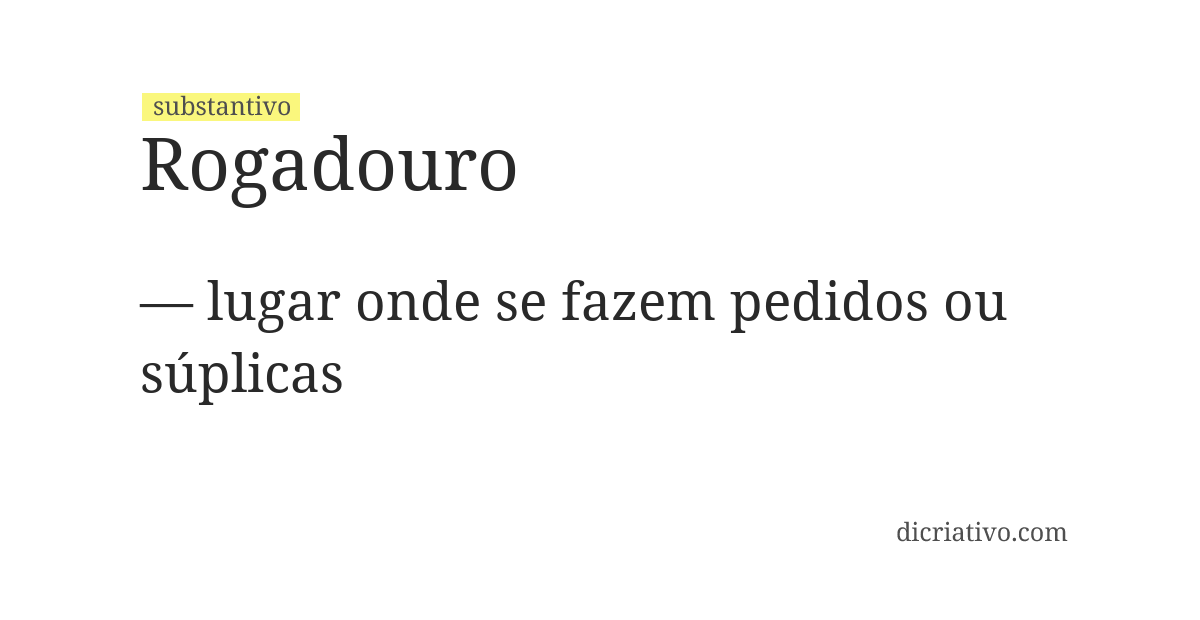 Significado de rogadouro