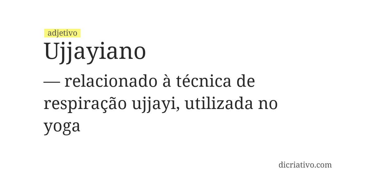 Significado de ujjayiano