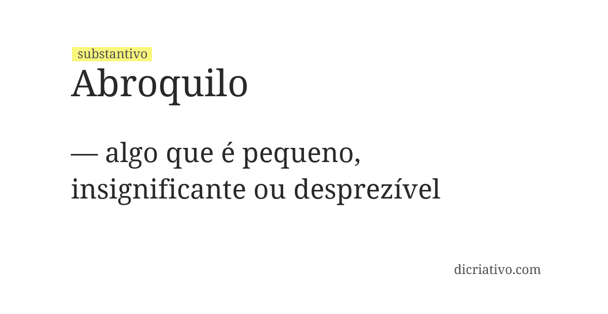 Significado de abroquilo