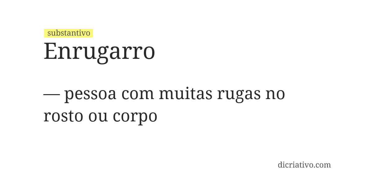 Significado de enrugarro