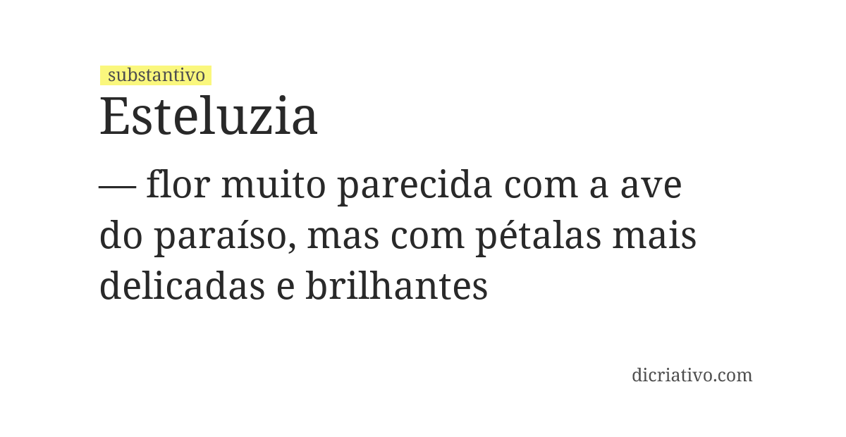 Significado de esteluzia