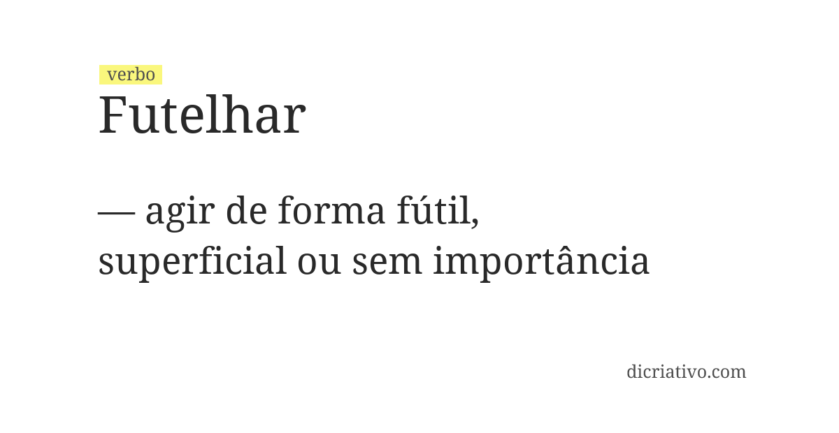 Significado de futelhar