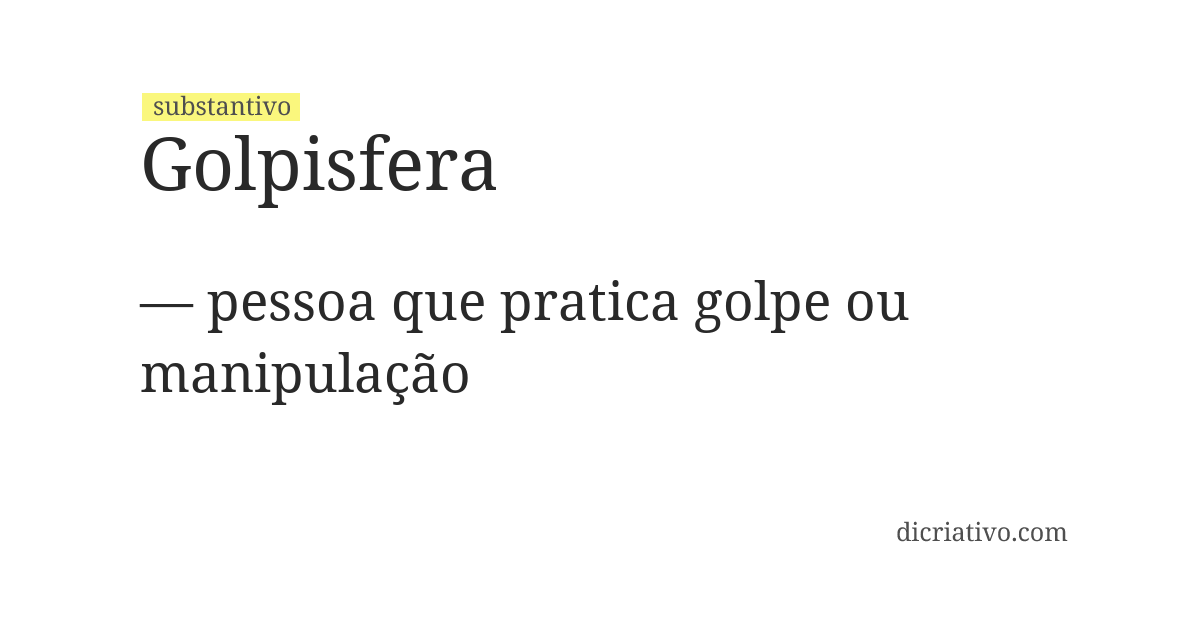 Significado de golpisfera