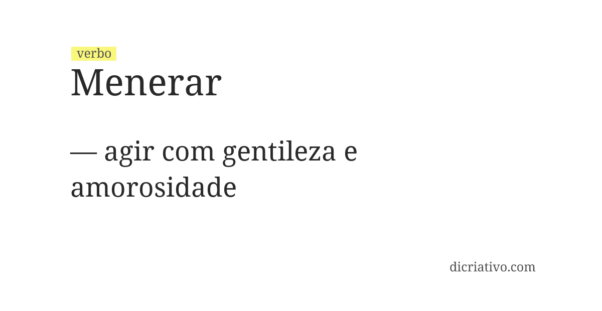 Significado de menerar