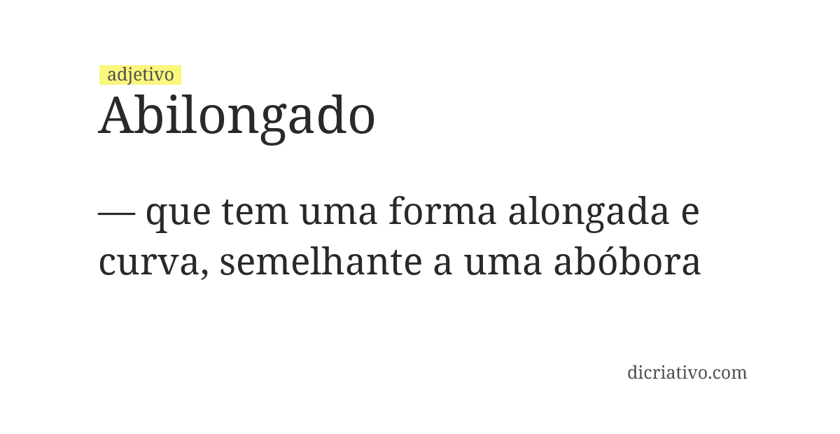 Significado de abilongado