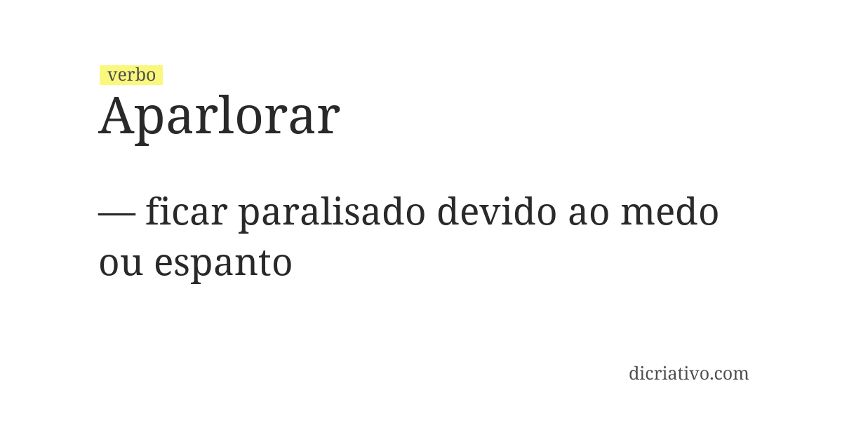 Significado de aparlorar