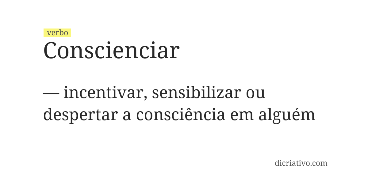 Significado de conscienciar