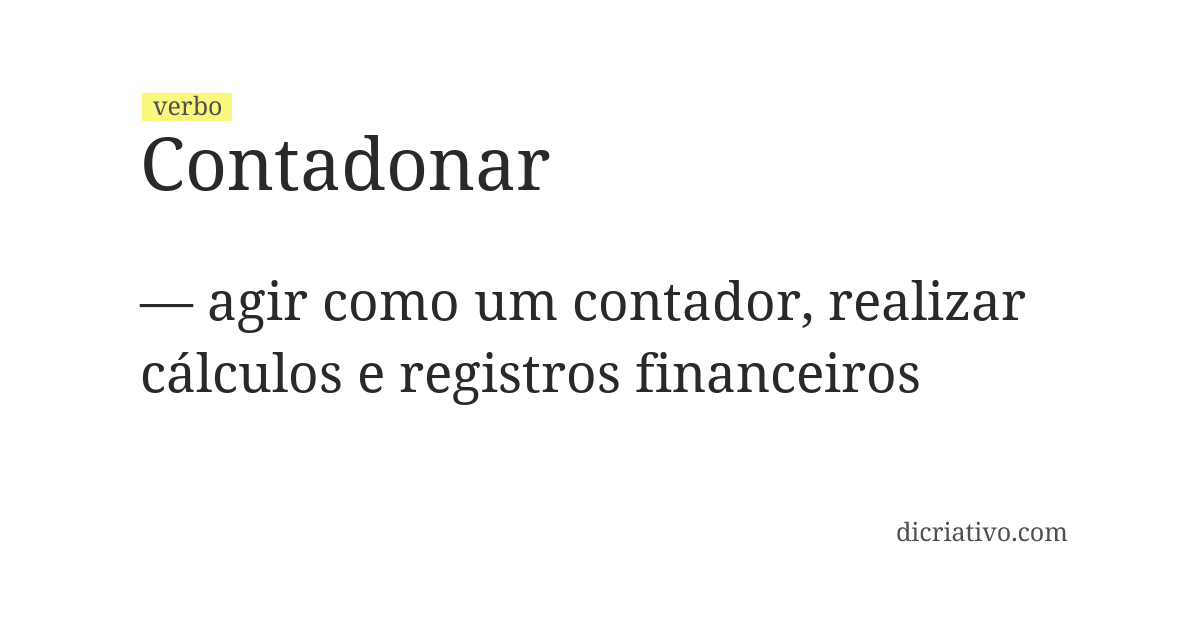 Significado de contadonar