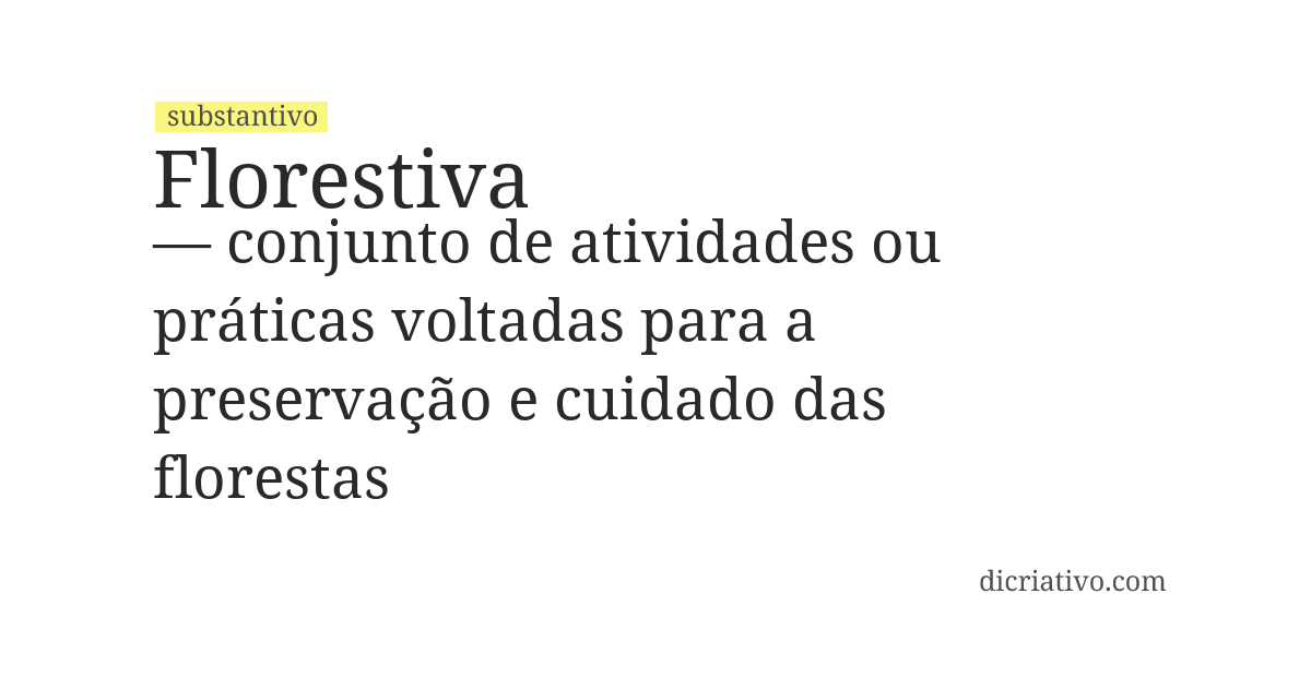 Significado de florestiva