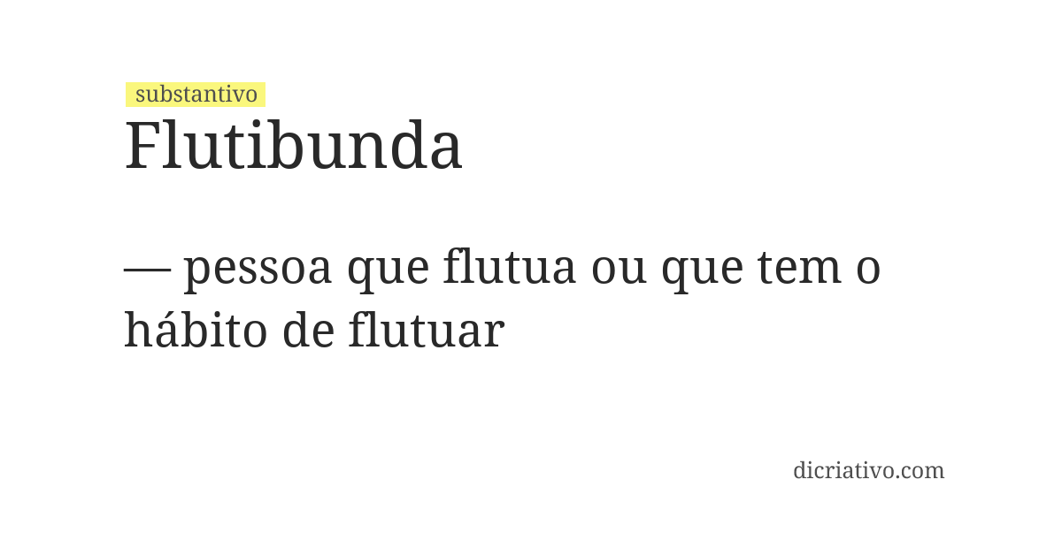 Significado de flutibunda