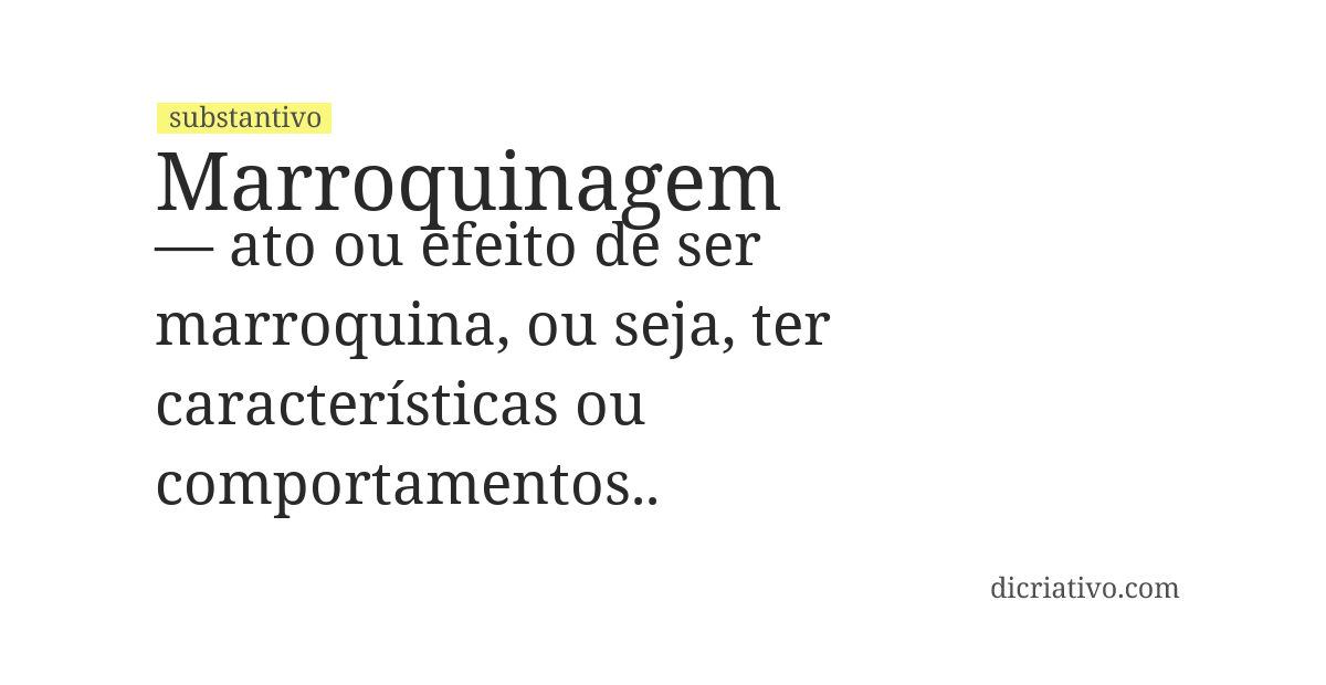 Significado de marroquinagem