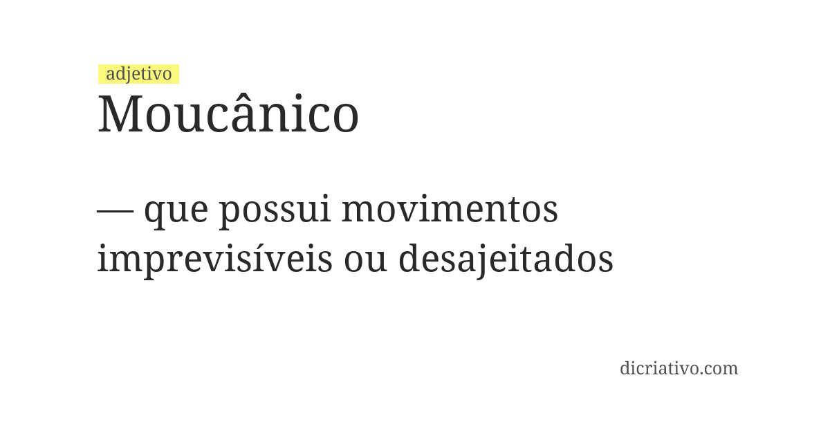 Significado de moucânico
