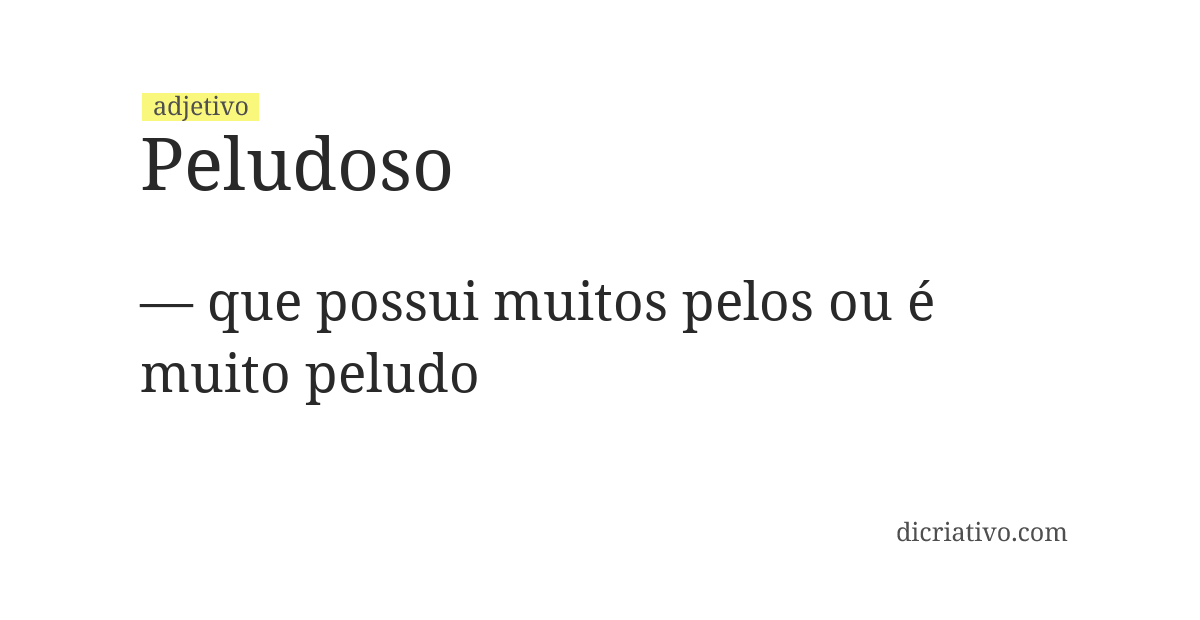 Significado de peludoso