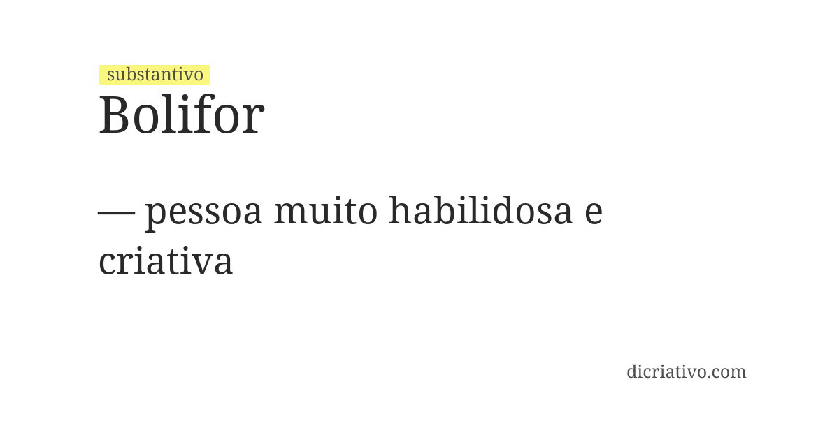 Significado de bolifor