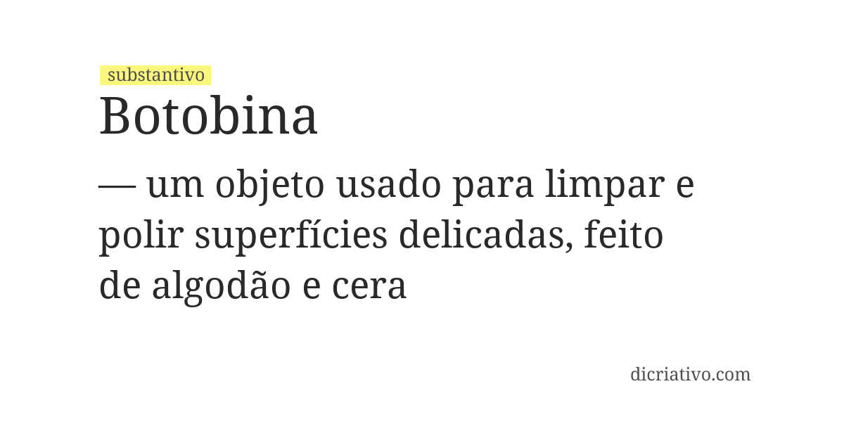 Significado de botobina