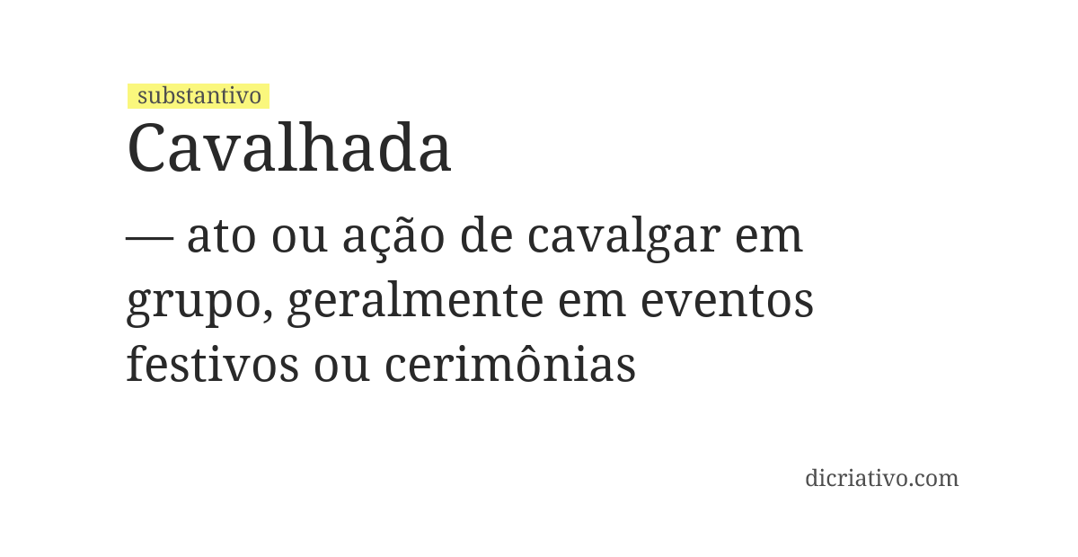 Significado de cavalhada