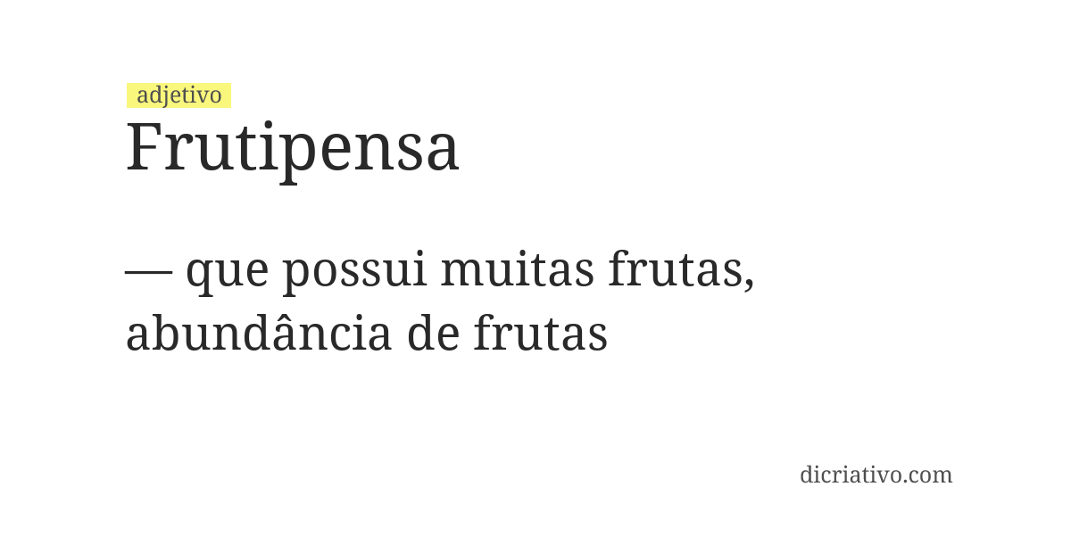 Significado de frutipensa