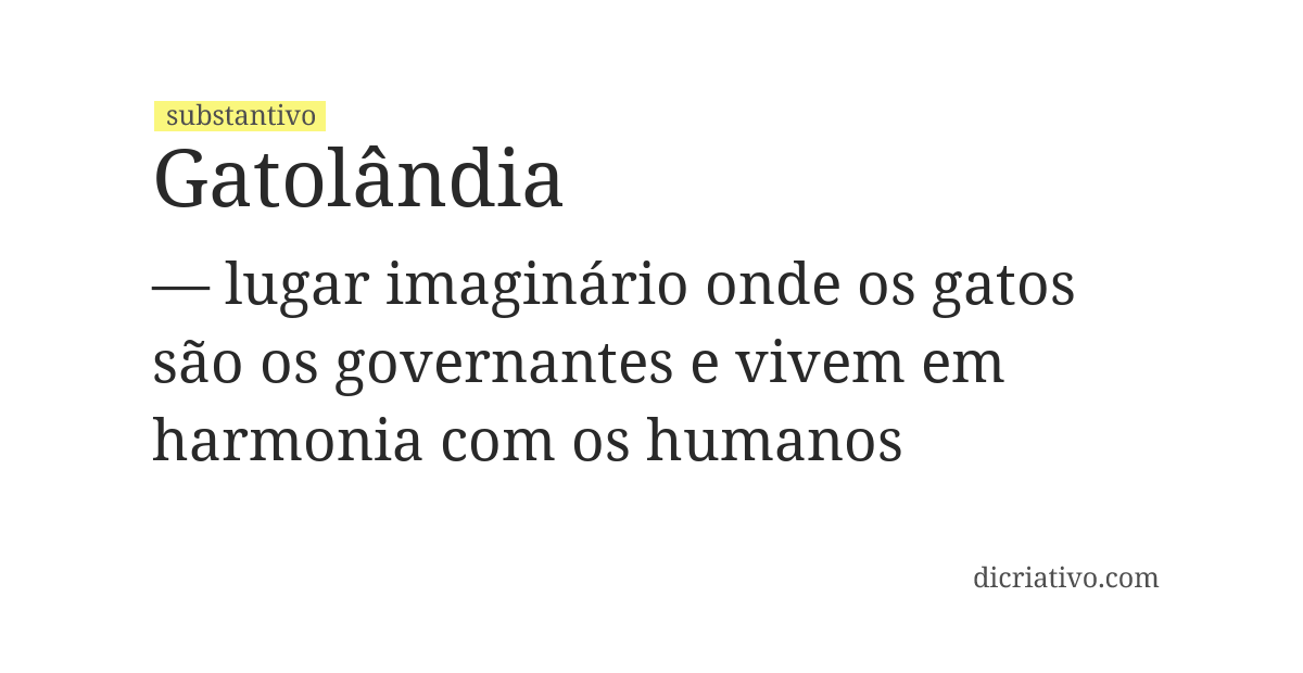 Significado de gatolândia