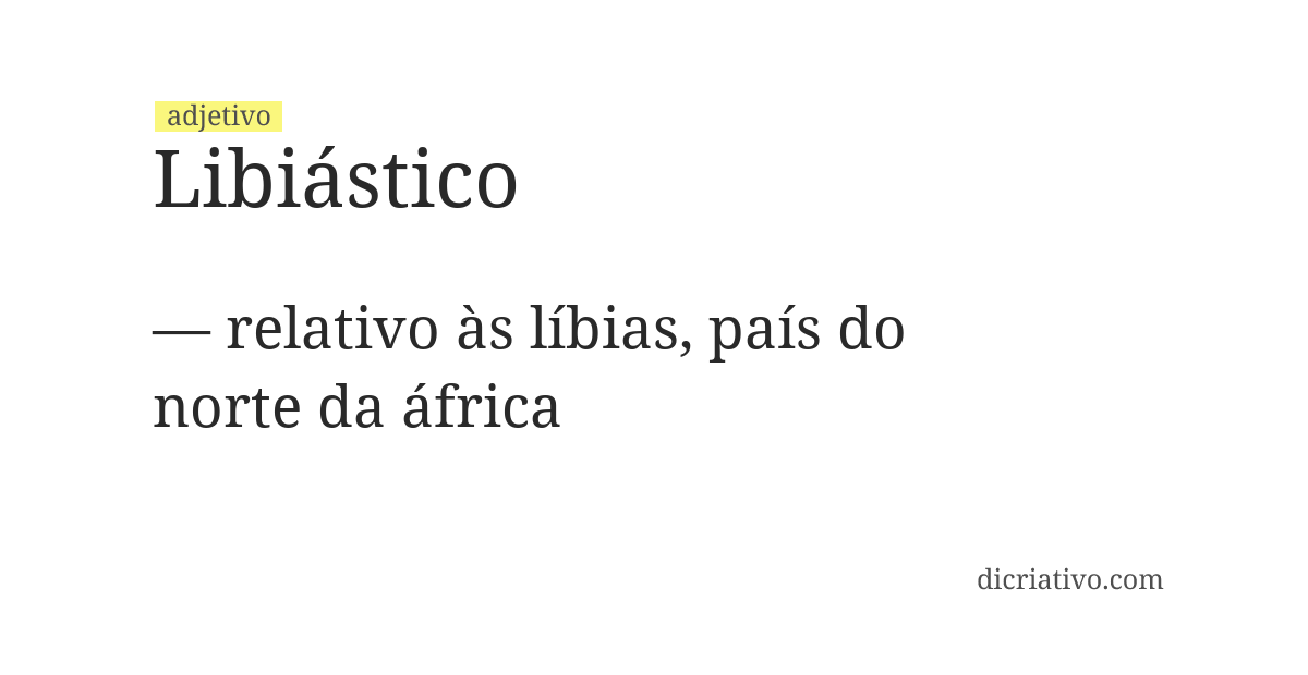 Significado de libiástico