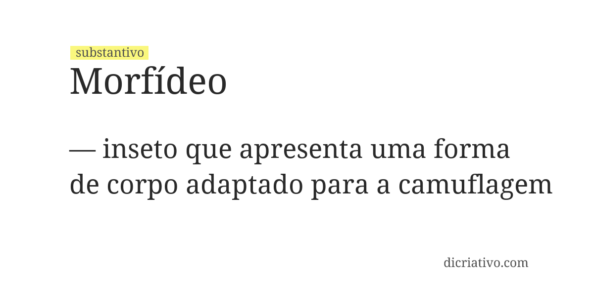 Significado de morfídeo