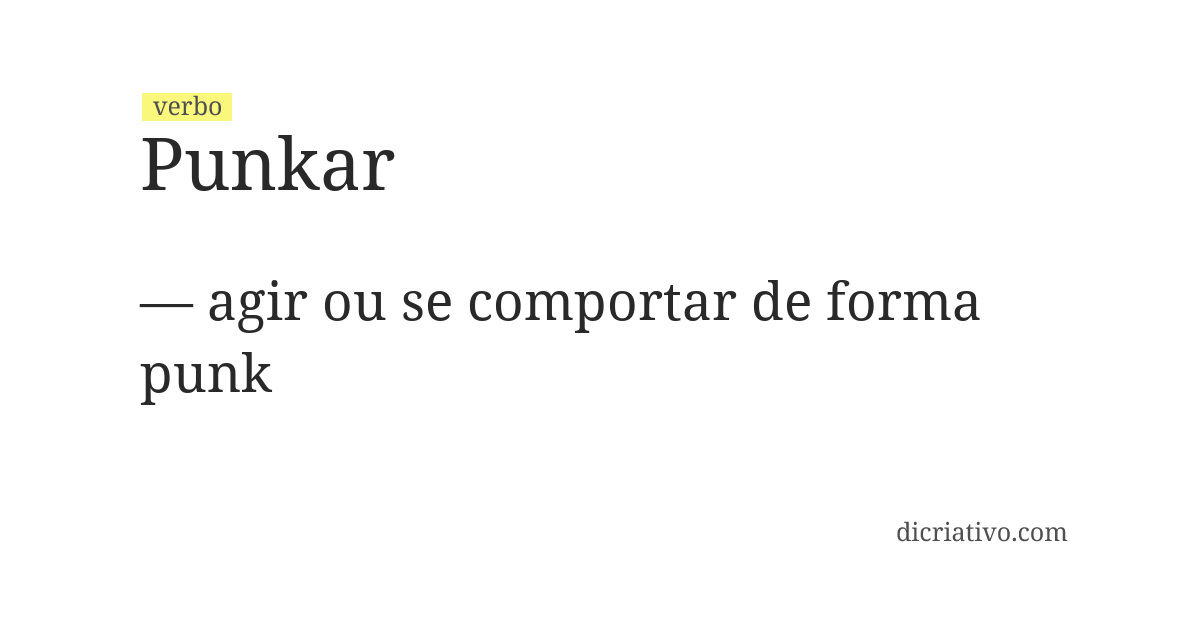 Significado de punkar