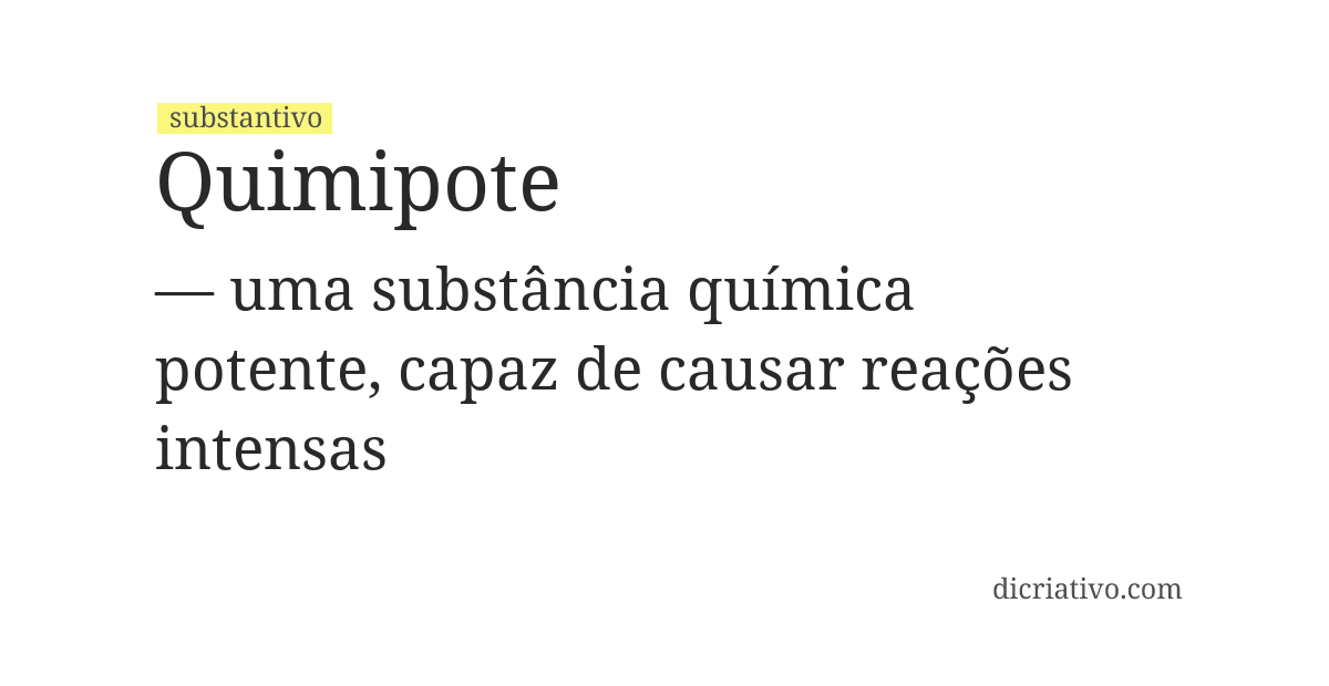 Significado de quimipote