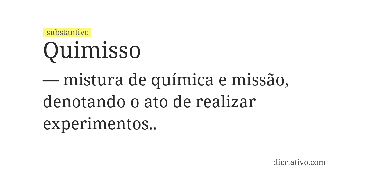 Significado de quimisso