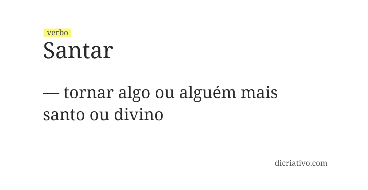 Significado de santar