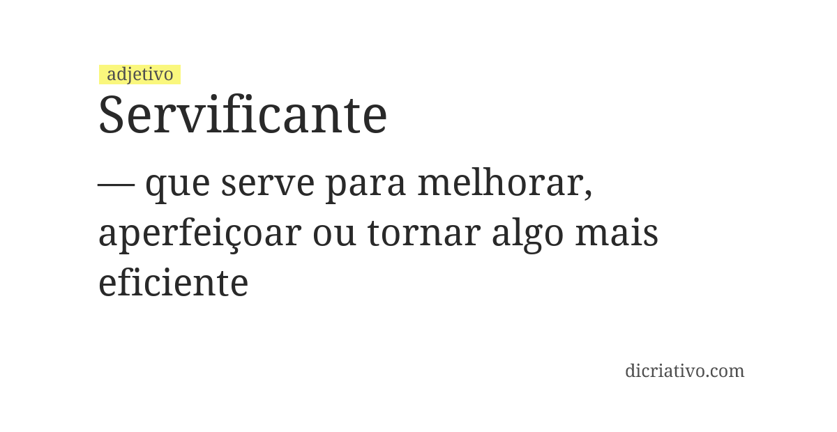 Significado de servificante