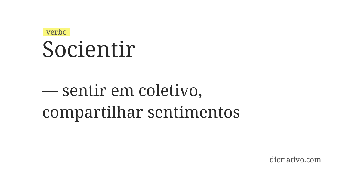 Significado de socientir