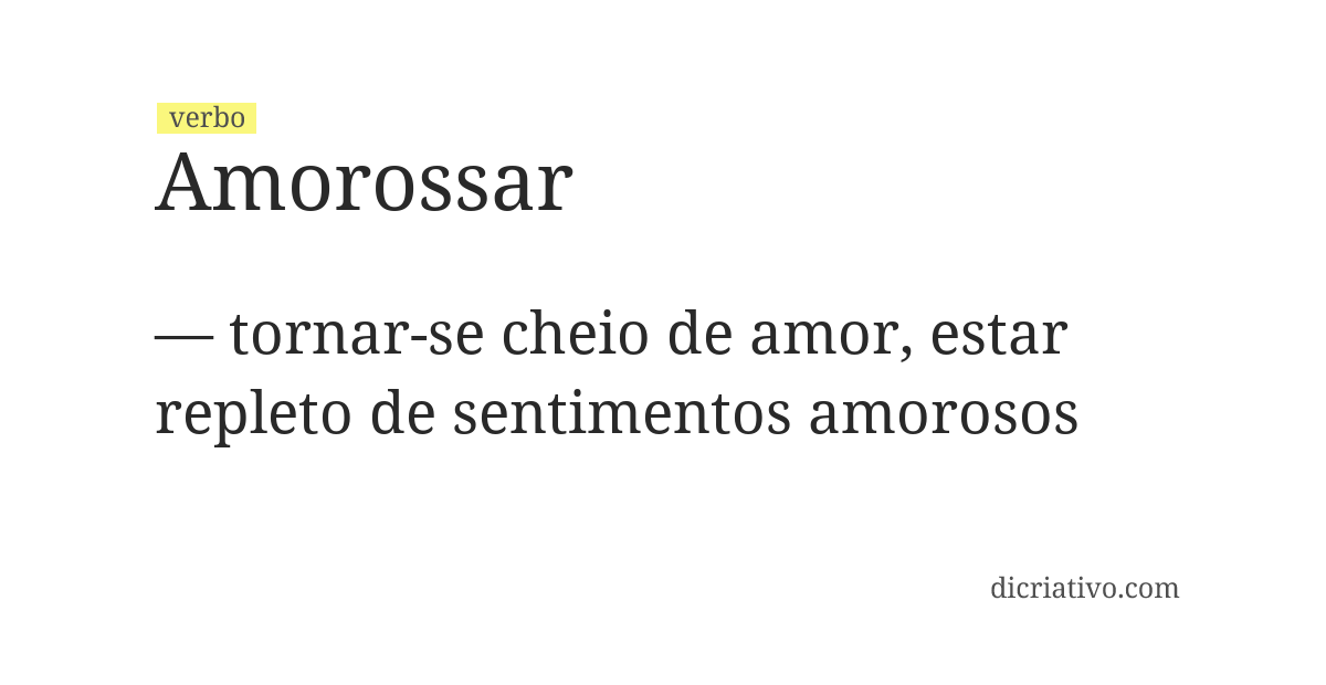 Significado de amorossar