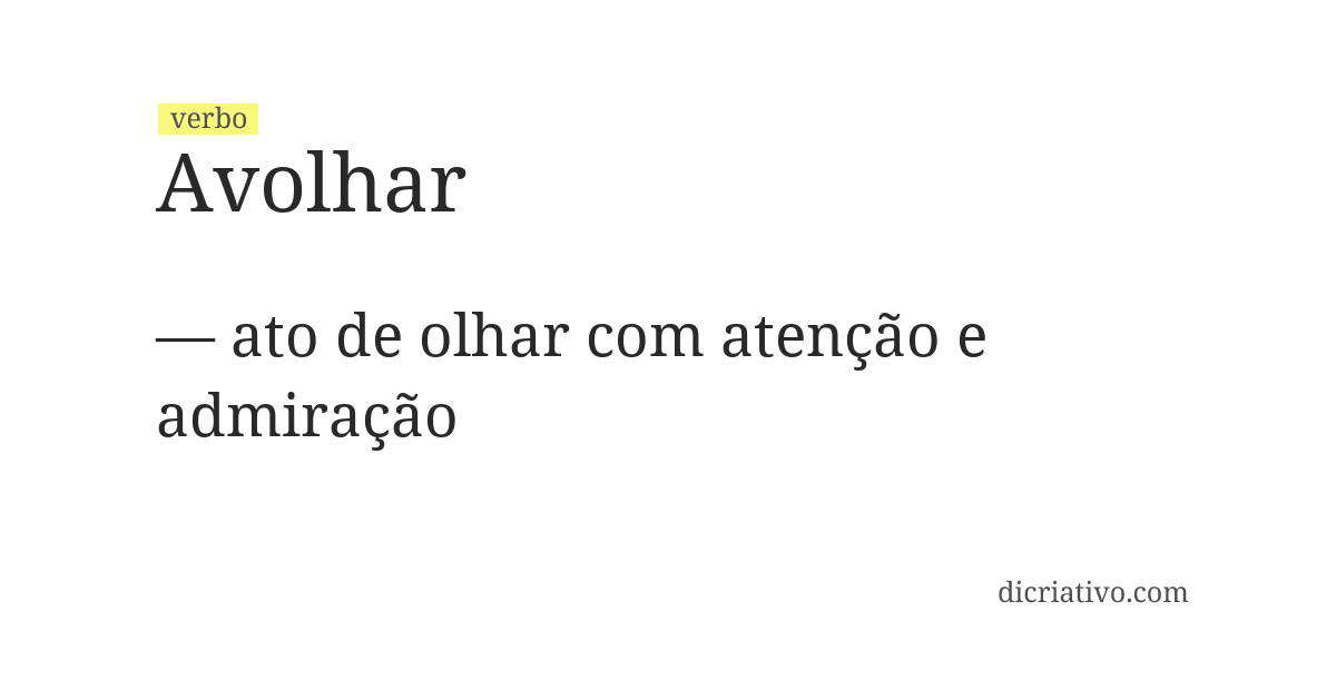 Significado de avolhar