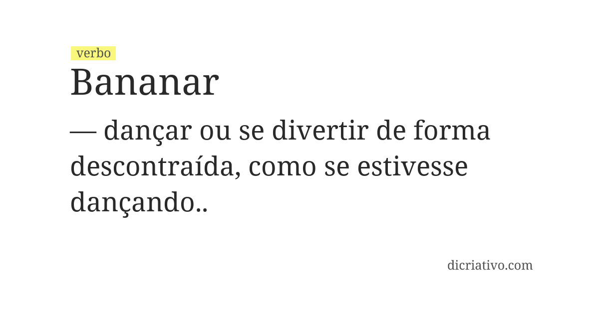 Significado de bananar