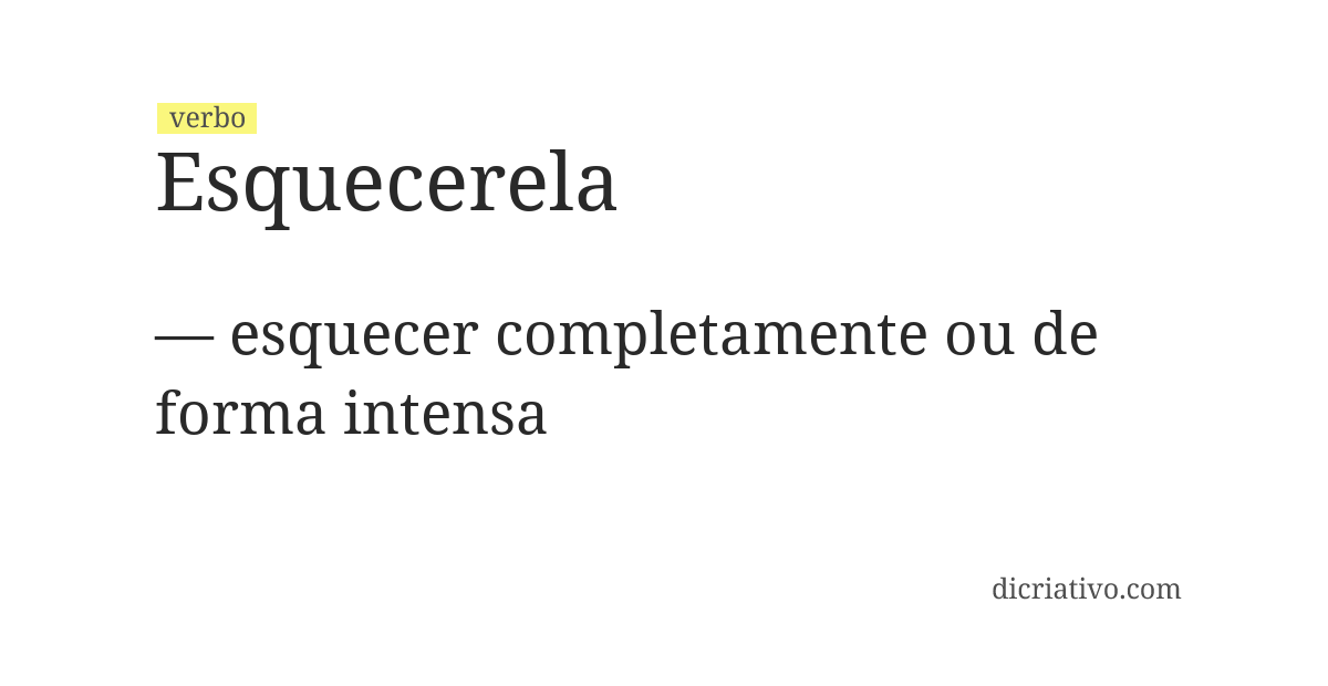 Significado de esquecerela