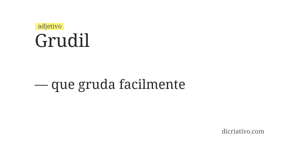 Significado de grudil