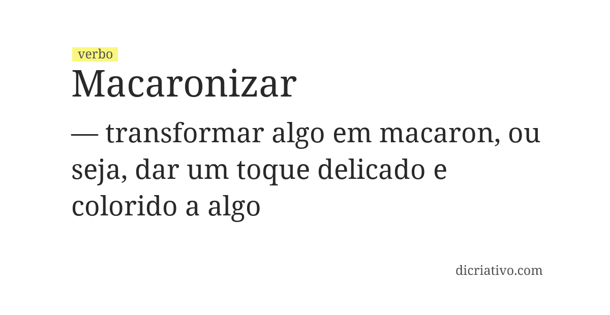 Significado de macaronizar