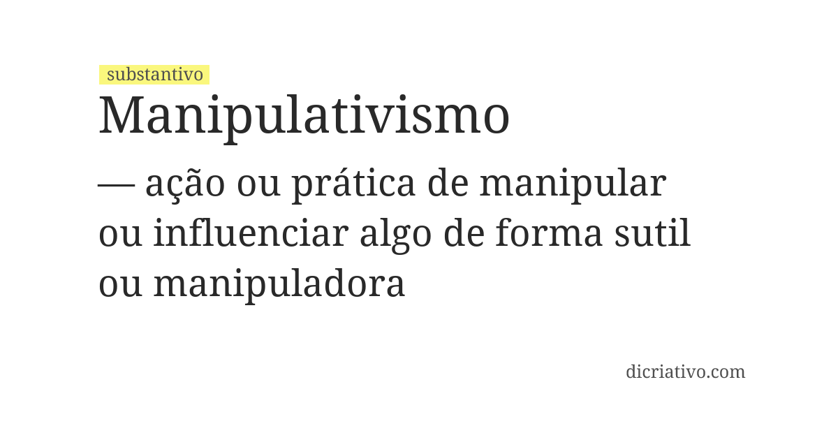 Significado de manipulativismo
