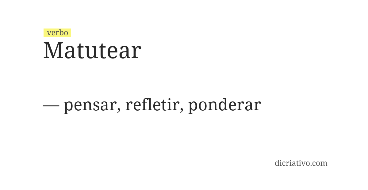 Significado de matutear