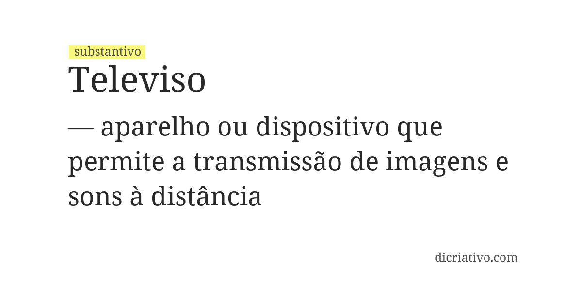 Significado de televiso