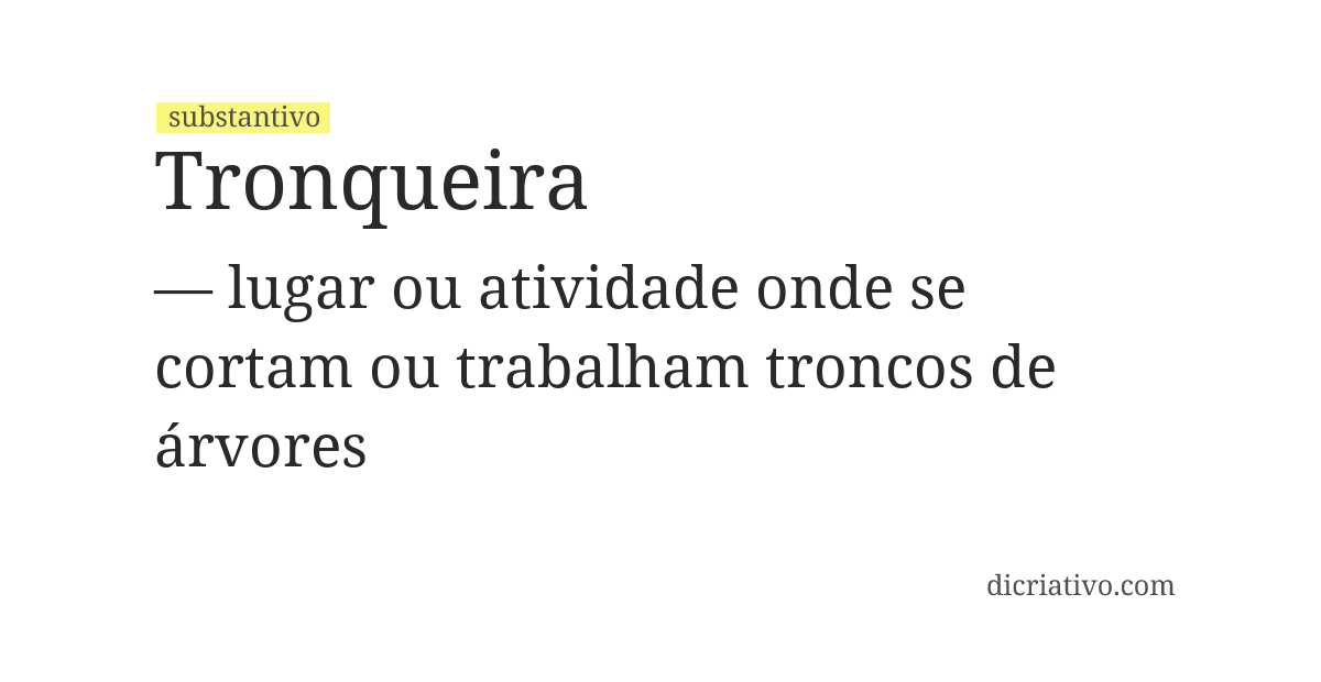 Significado de tronqueira