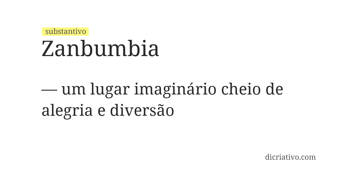 Significado de zanbumbia