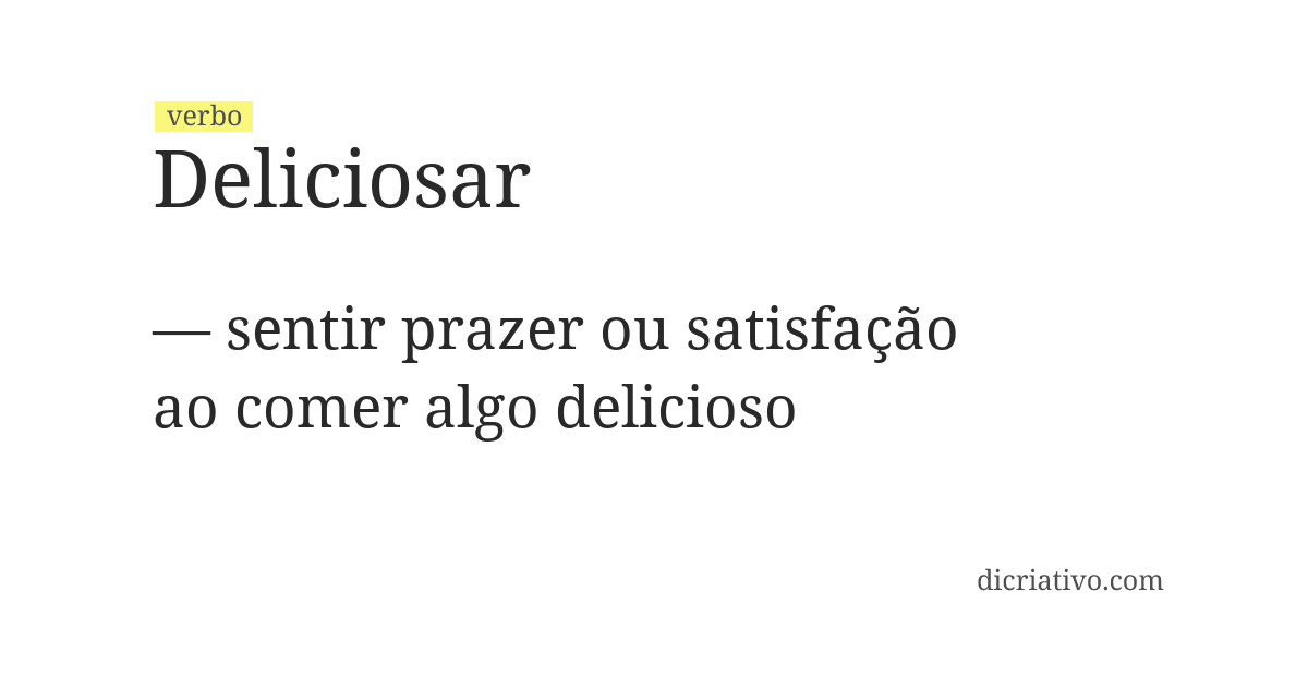 Significado de deliciosar