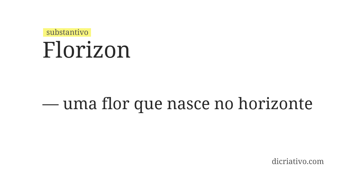 Significado de florizon