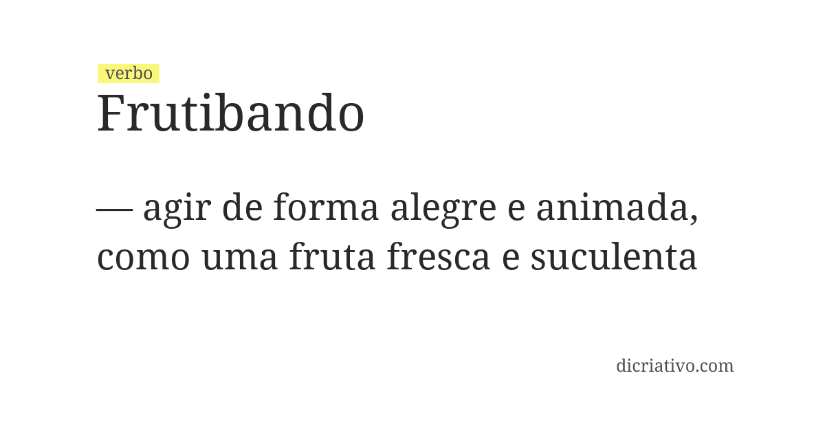 Significado de frutibando