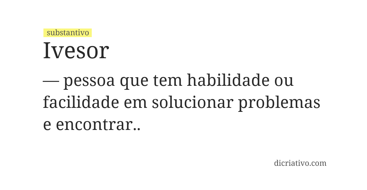 Significado de ivesor