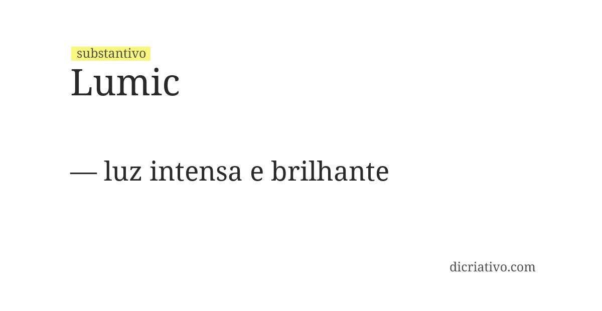 Significado de lumic