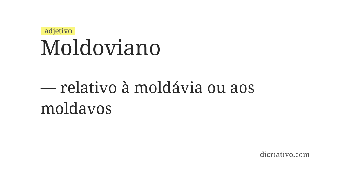 Significado de moldoviano