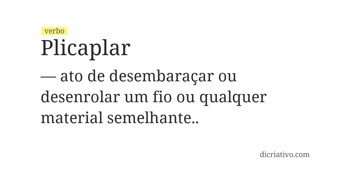Significado de plicaplar