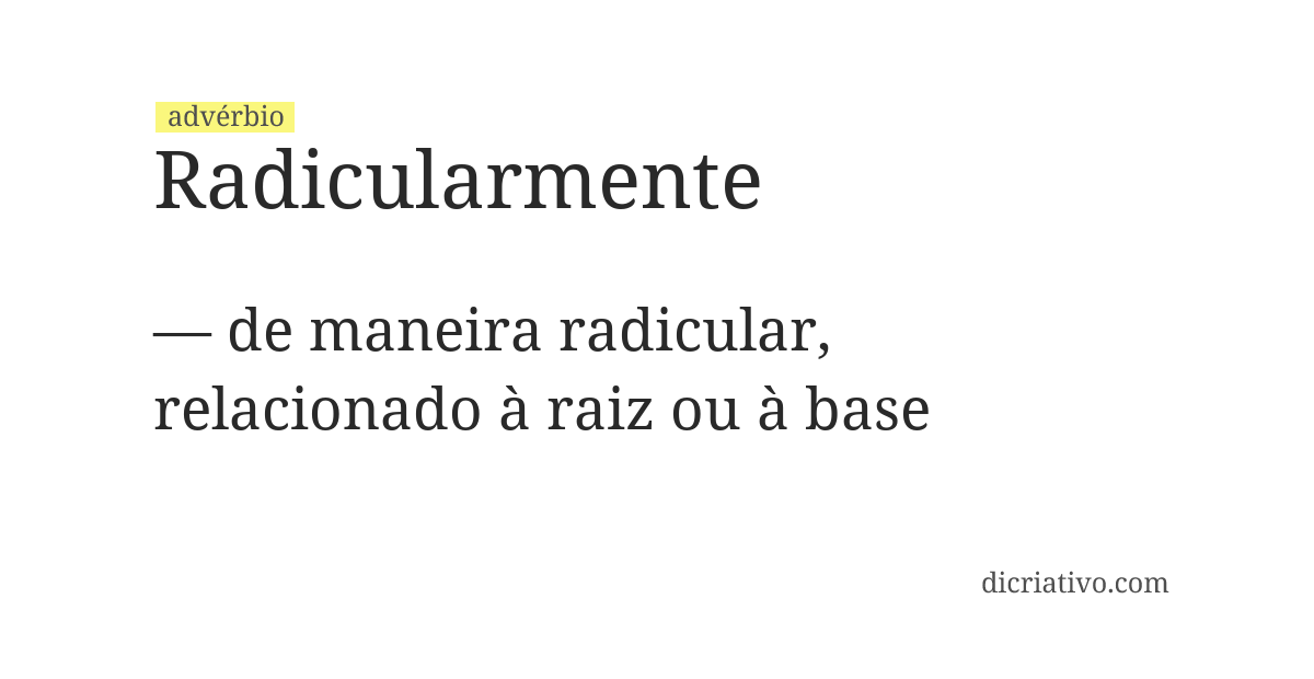 Significado de radicularmente
